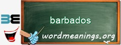 WordMeaning blackboard for barbados